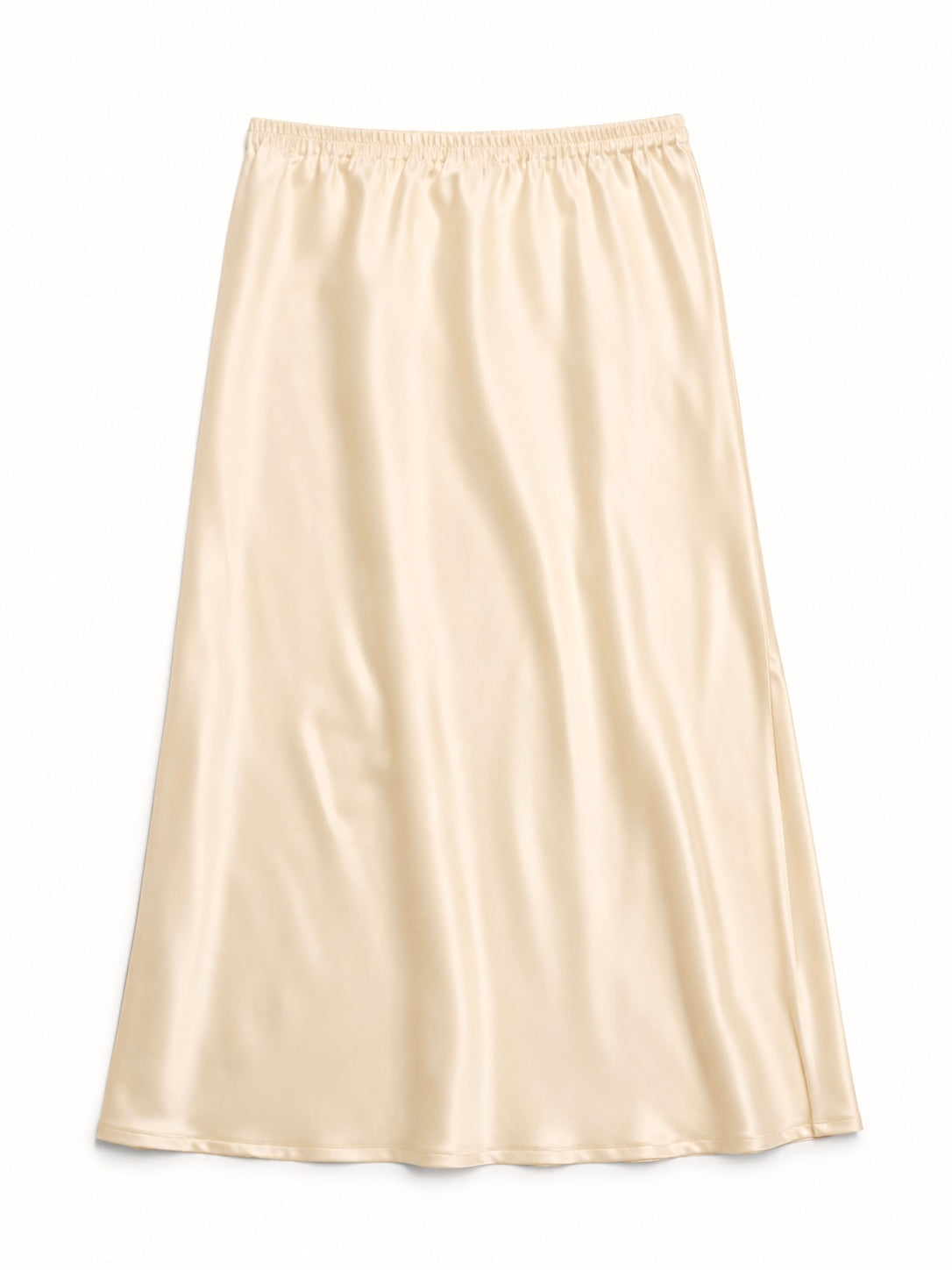 Joey Satin Maxi Skirt-Champagne