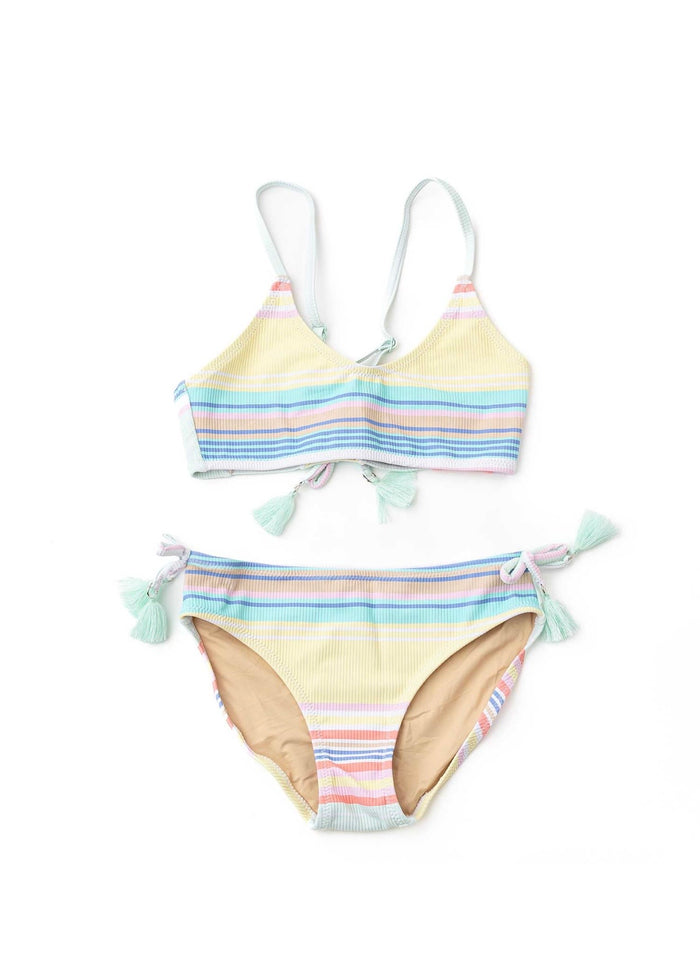 Surfer Stripe Ribbed Two Piece