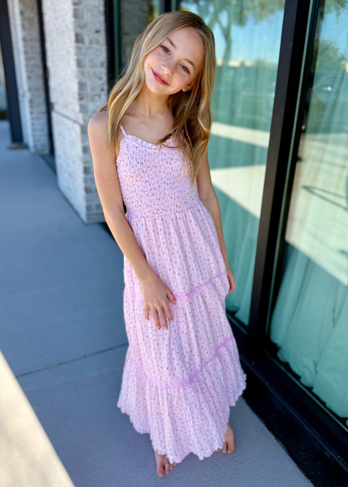 Blush Garden Smocked Maxi Dress