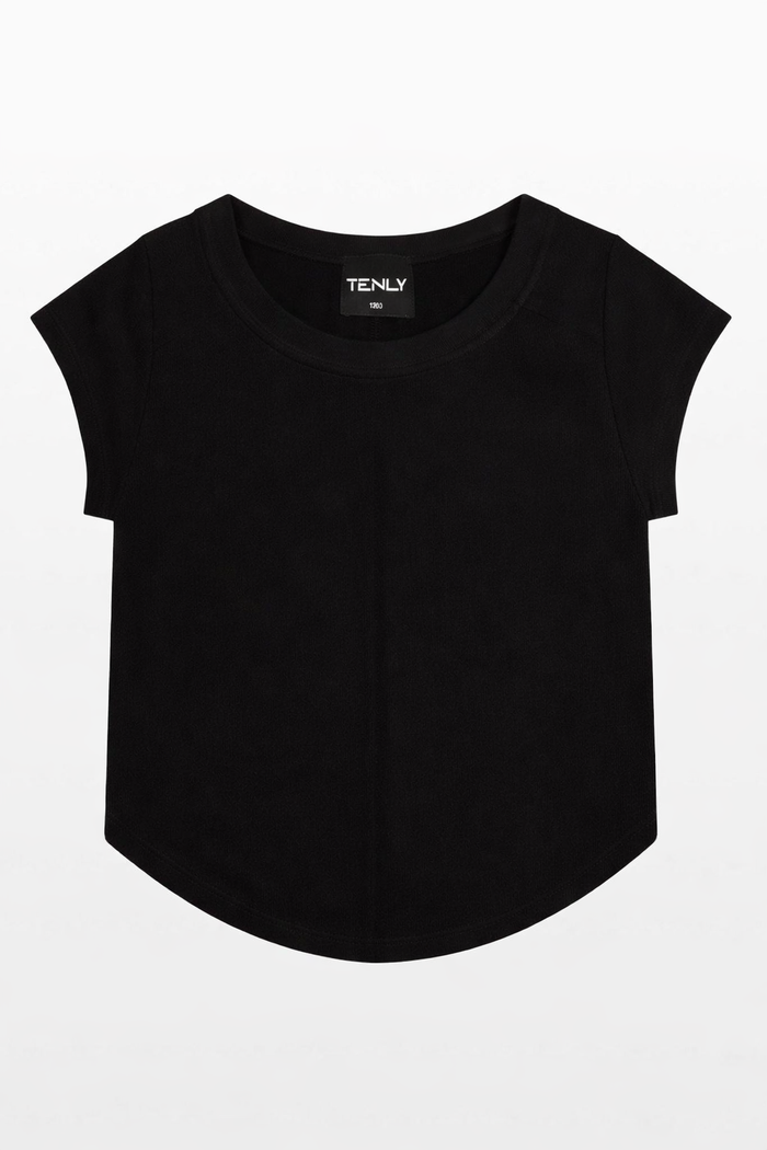 Tenly Ribbed Cap Sleeve Tee (2 colors!)