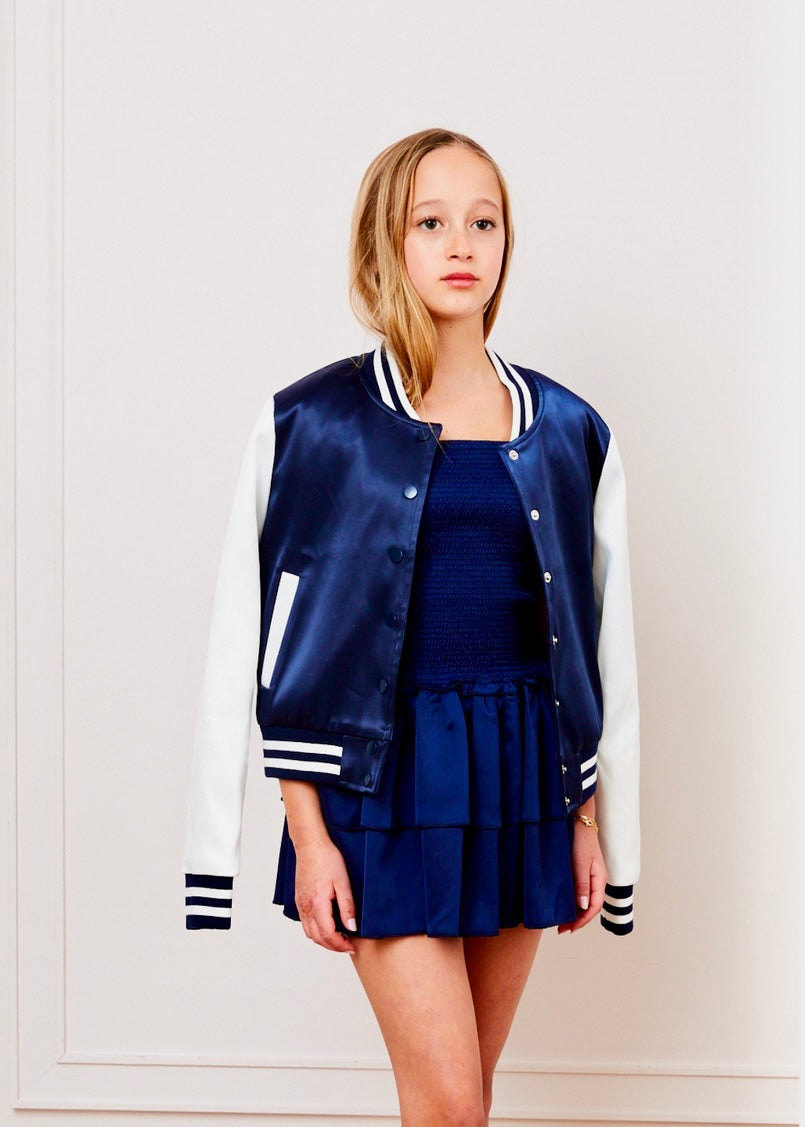 Valley Satin Varsity Jacket