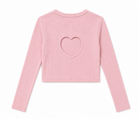 Sloane Ribbed Heart Long Sleeve Top
