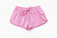 Ribbed Shorts-Pink And Blue