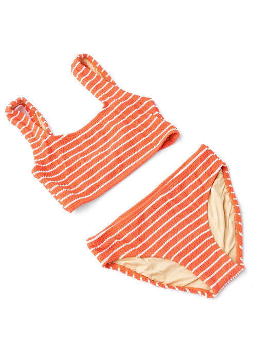 Orange Stripe Two Piece