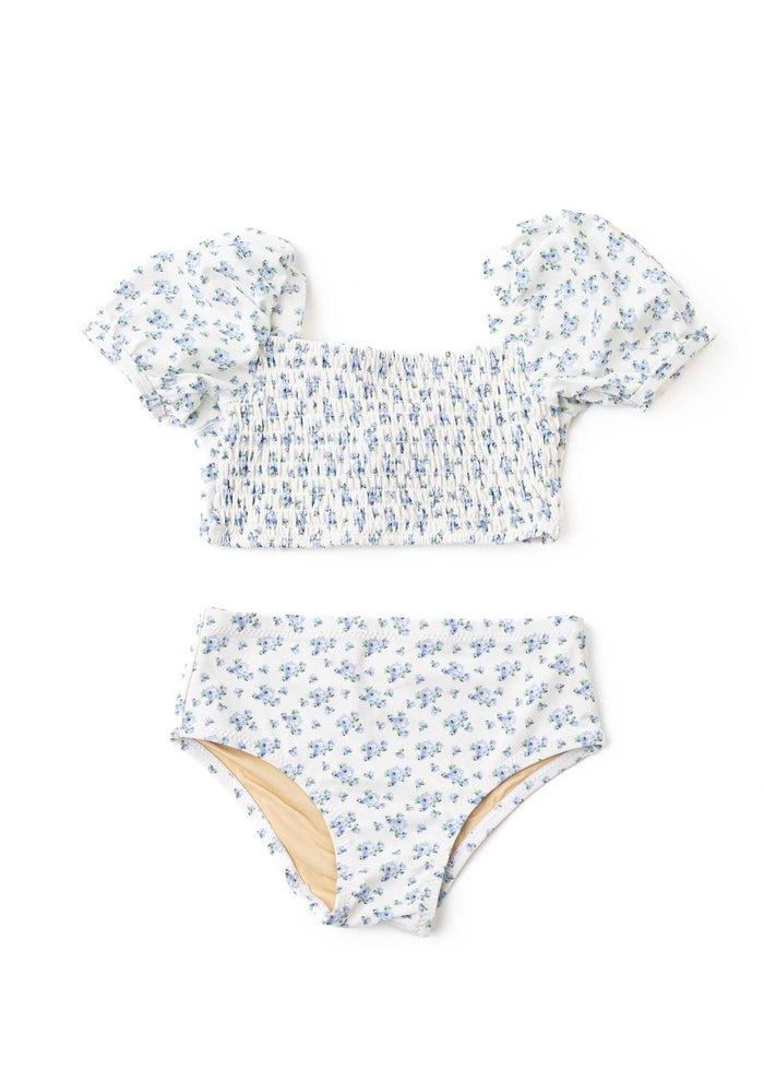 Smocked Puff Sleeve Two Piece