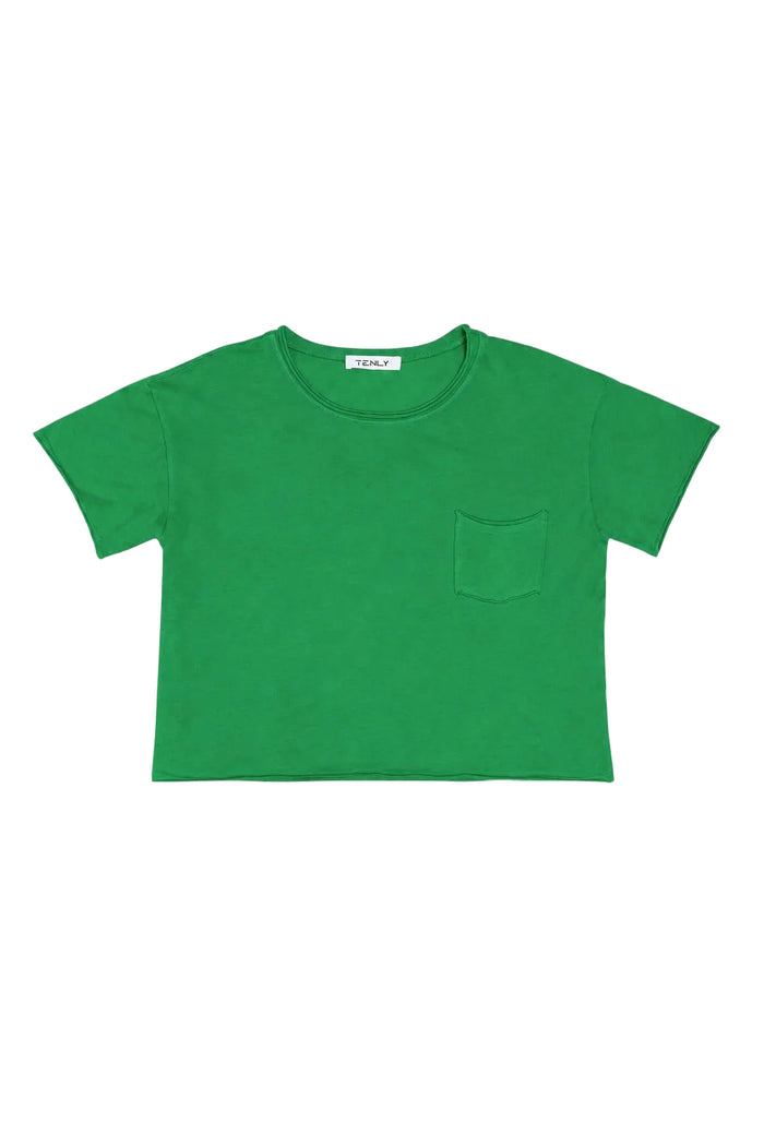 Tenly Raw Edge Pocket Tee