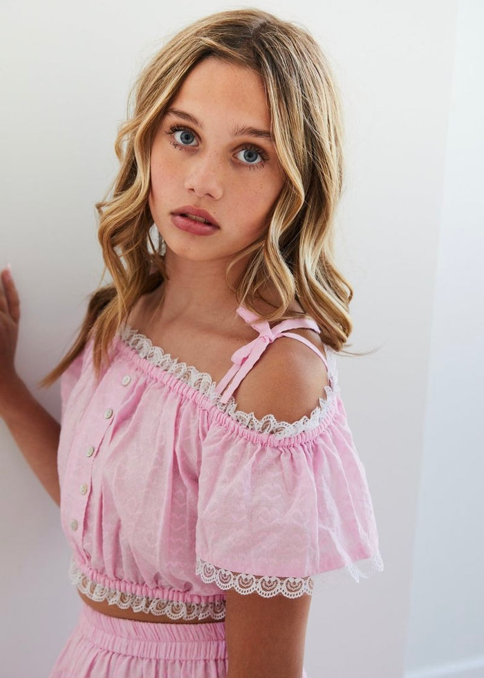 Shay Pink Heart Top