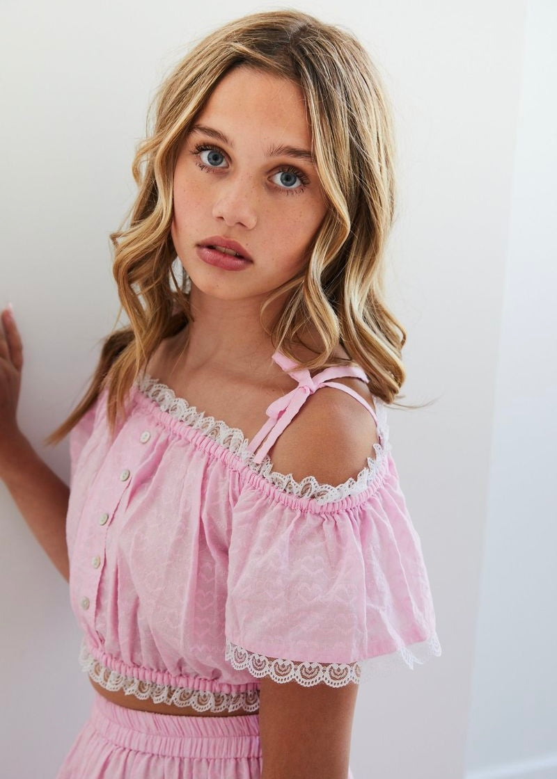 Shay Pink Heart Top