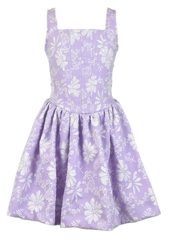 Lilac Smocked Waist Dress