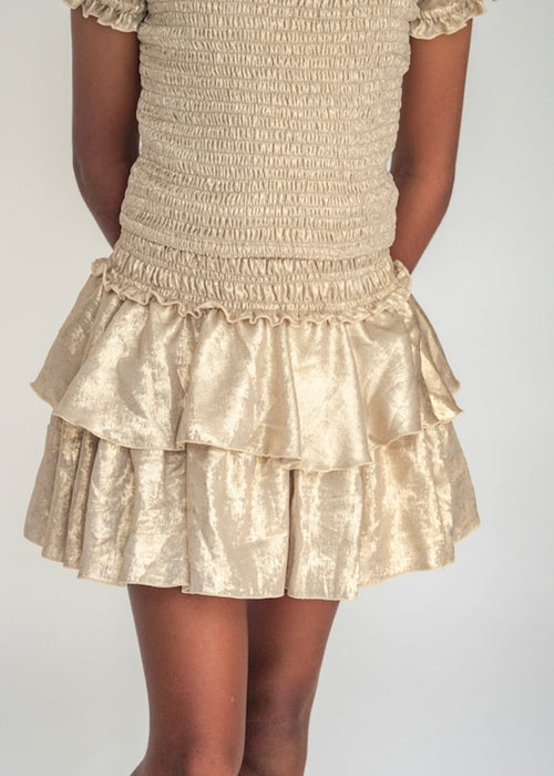 Gold Metallic Skirt