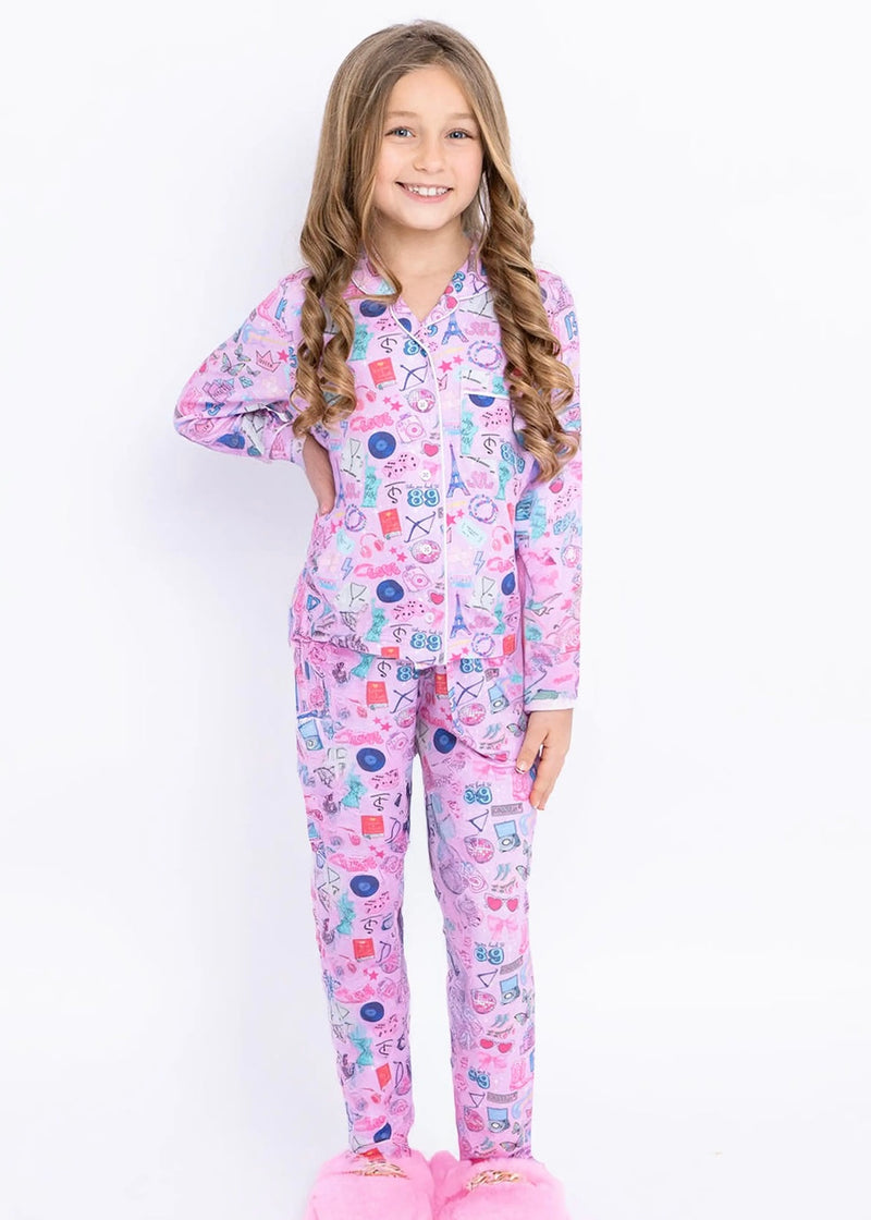 Girls Abroad Pajama Set