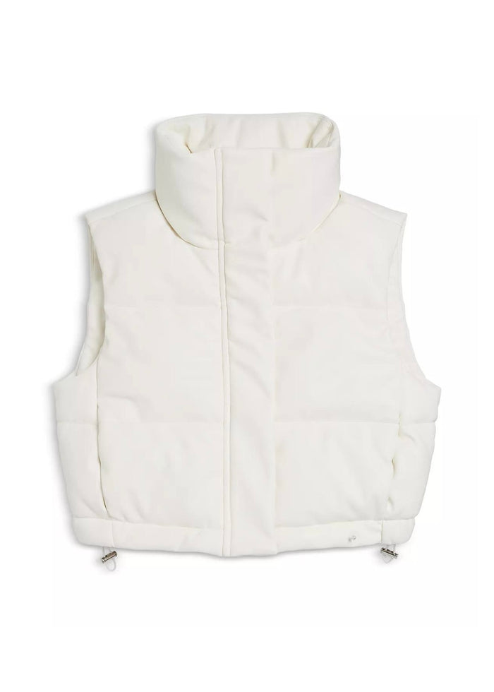 Jenny Faux Leather Puffer Vest