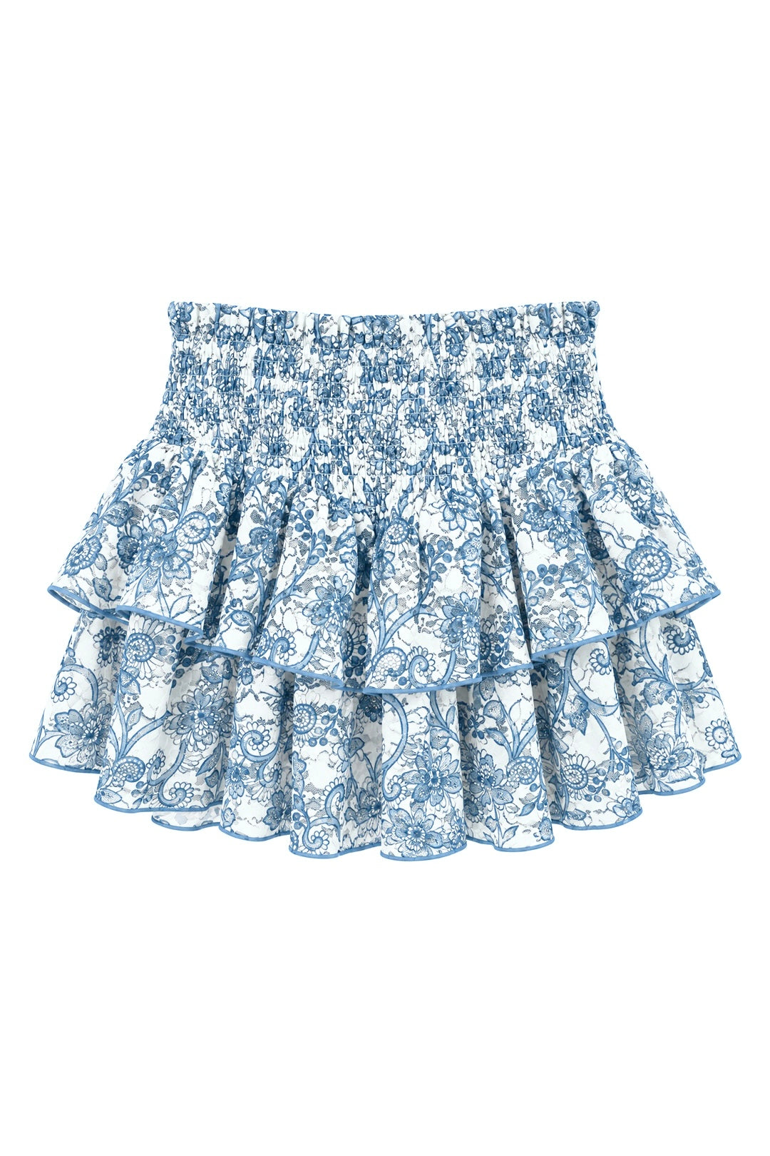Tween Brooke Skirt-Baby Blue Lacey Floral