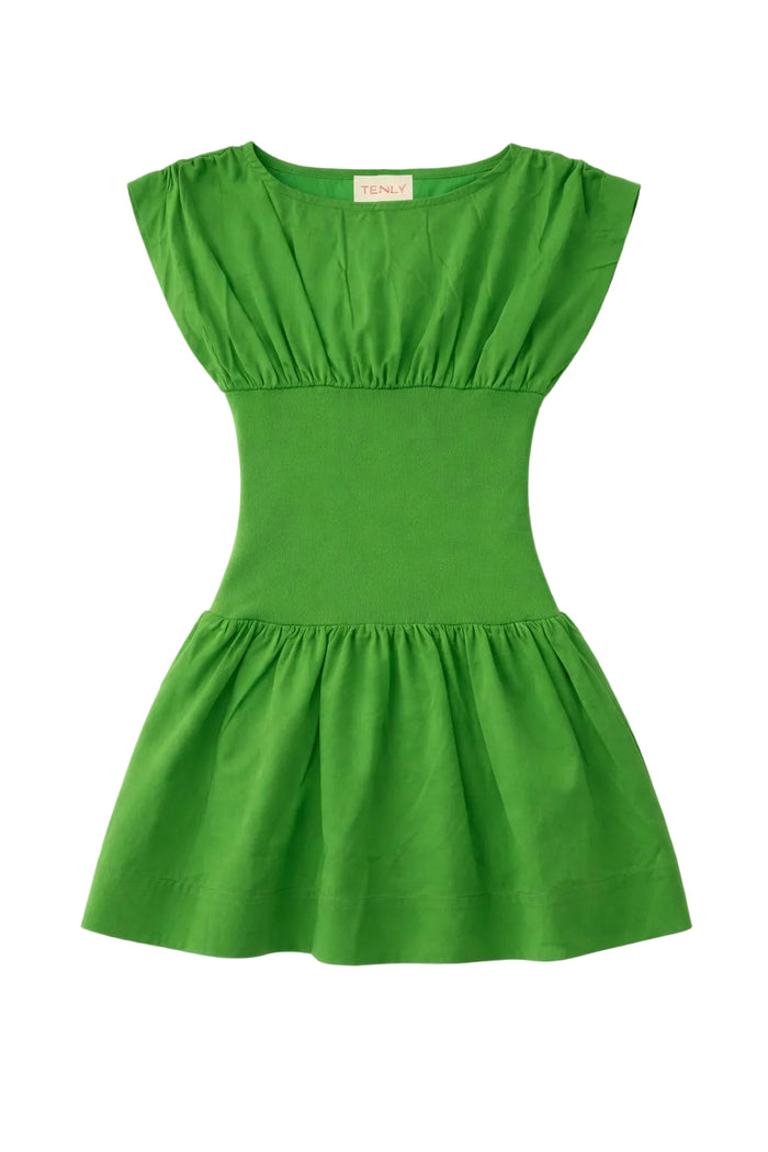 Tenly Kimono Mini Dress – Seaweed Green