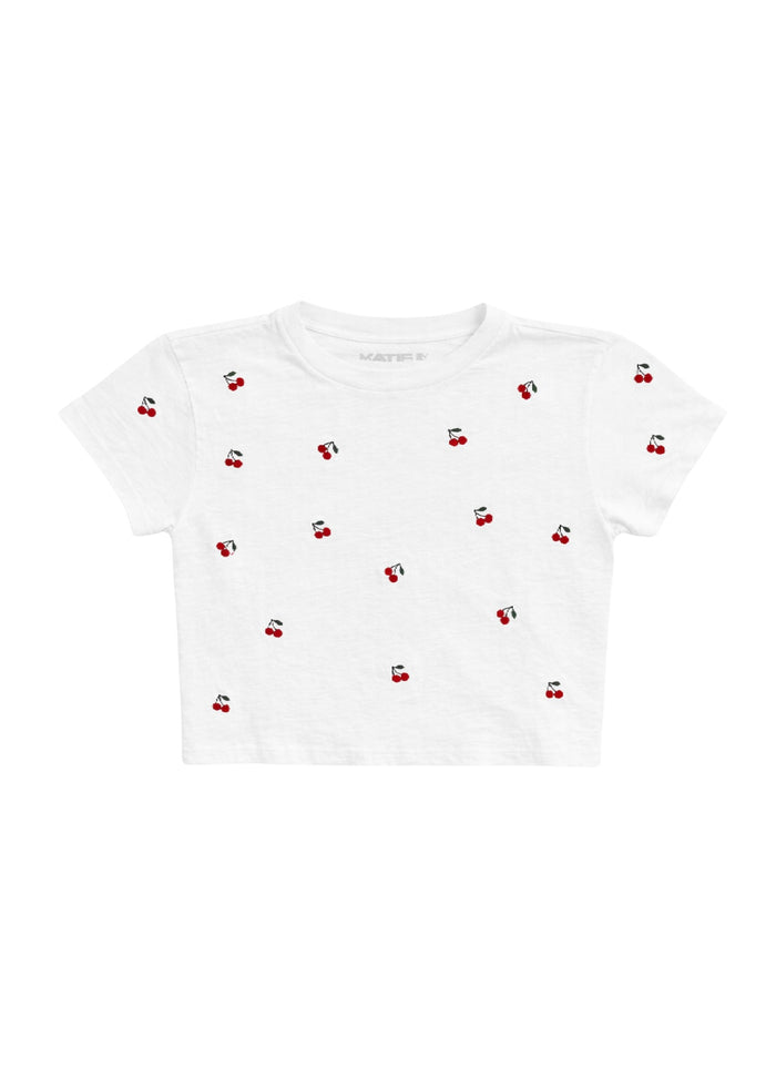 Tween Fearless Crop Tee-Mini Cherries