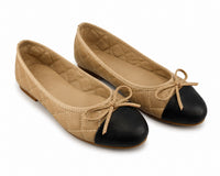 Spence Black And Beige Ballet Flat