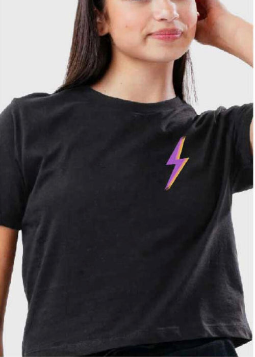 Embroidered Lightening Bolt Tee