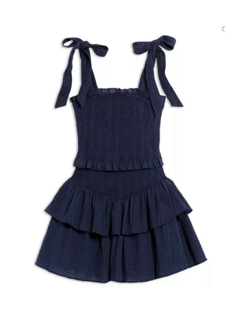 Miss Behave Girls Cris Cross Back Ruffle Dress