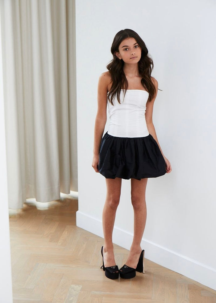 Bailey Black And White Taffeta Dress