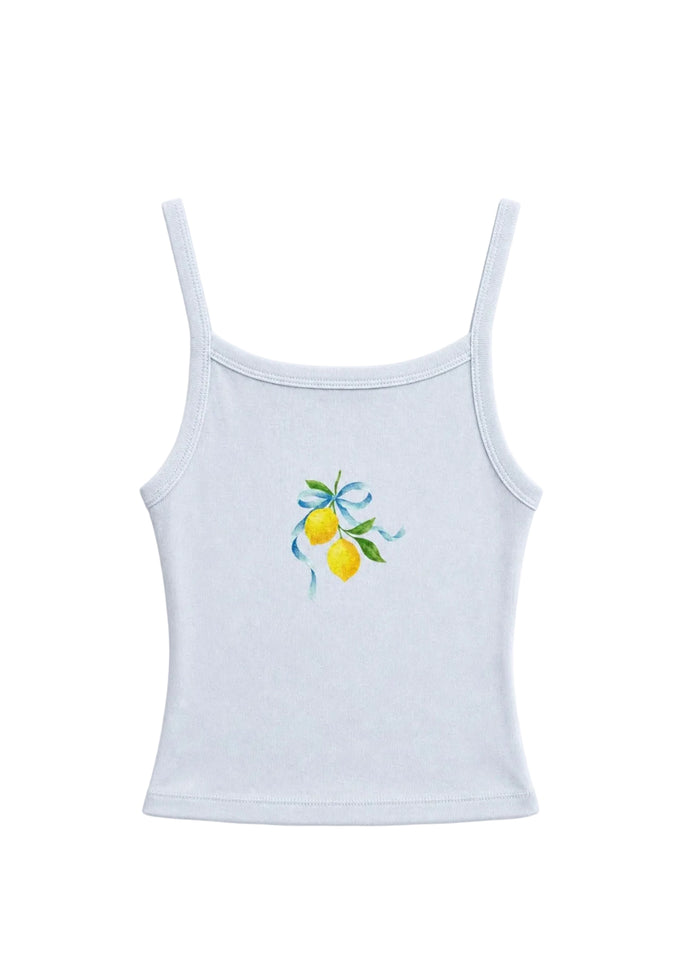 Tween Lemon Bow Graphic Tank