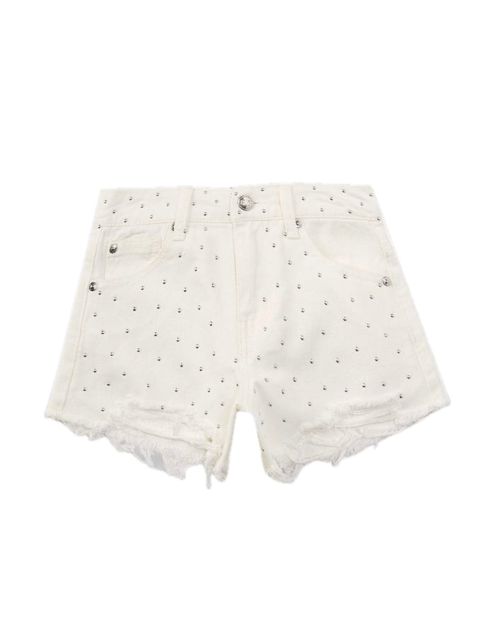 Studded Fringe Shorts