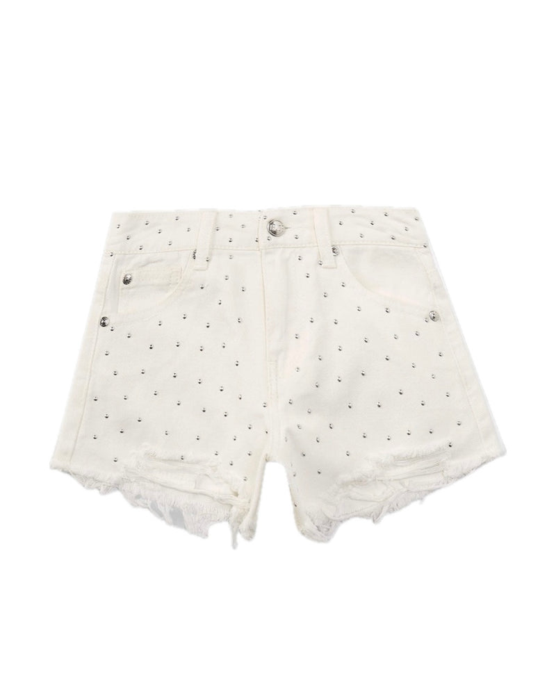 Studded Fringe Shorts