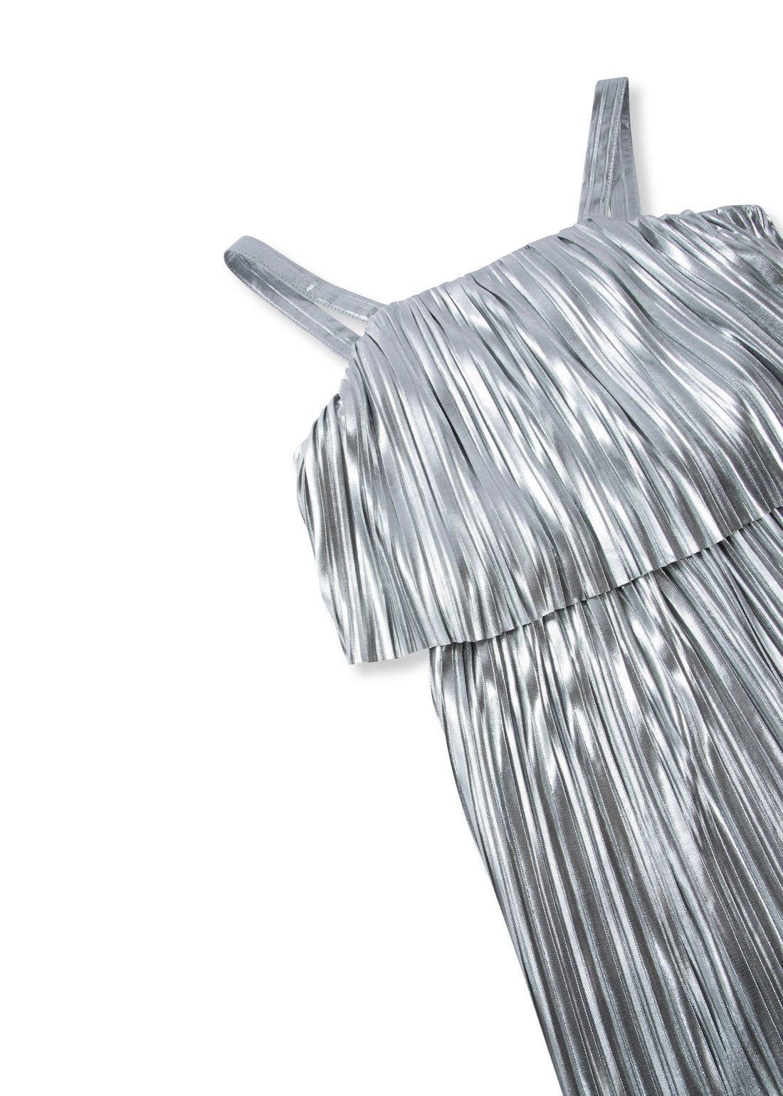 Metallic Pleated Jumpsuit