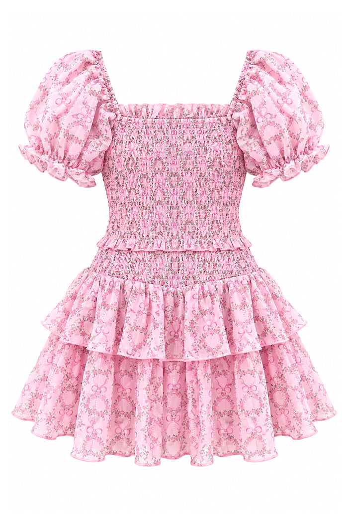 Tween Lainey Dress-Pink Sweetheart Floral