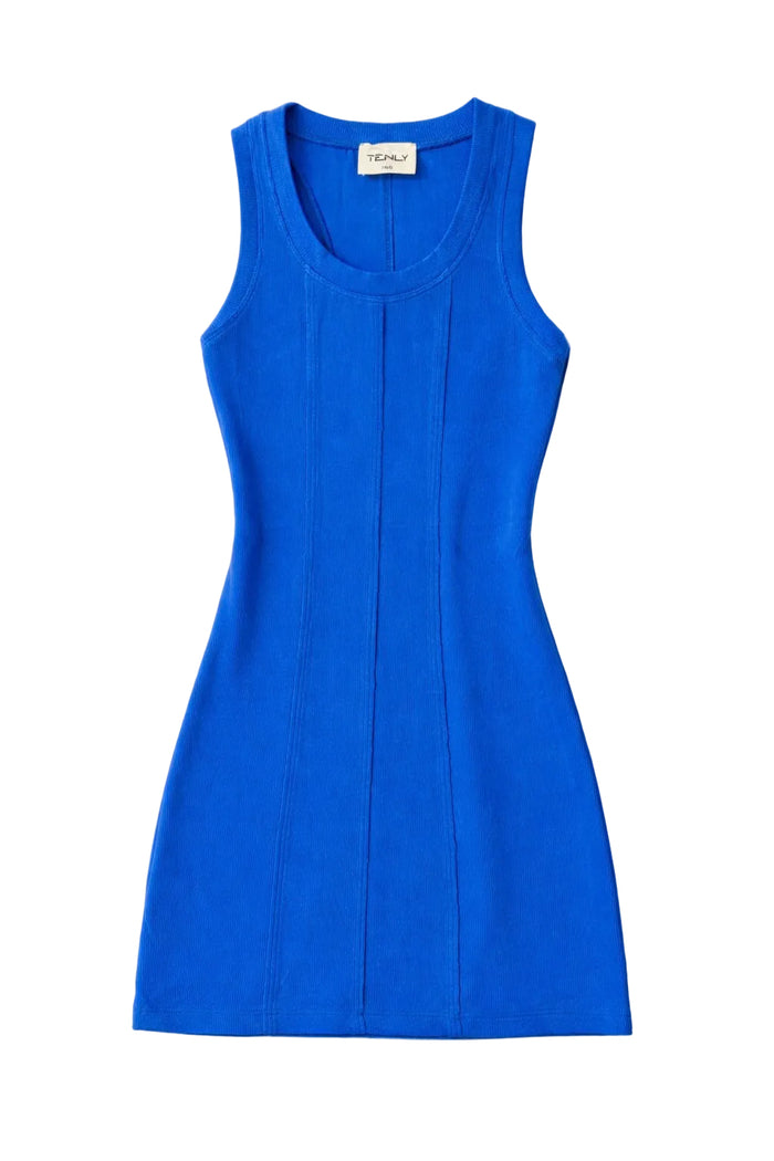 Tenly Bali Blue Ribbed Tank Dress