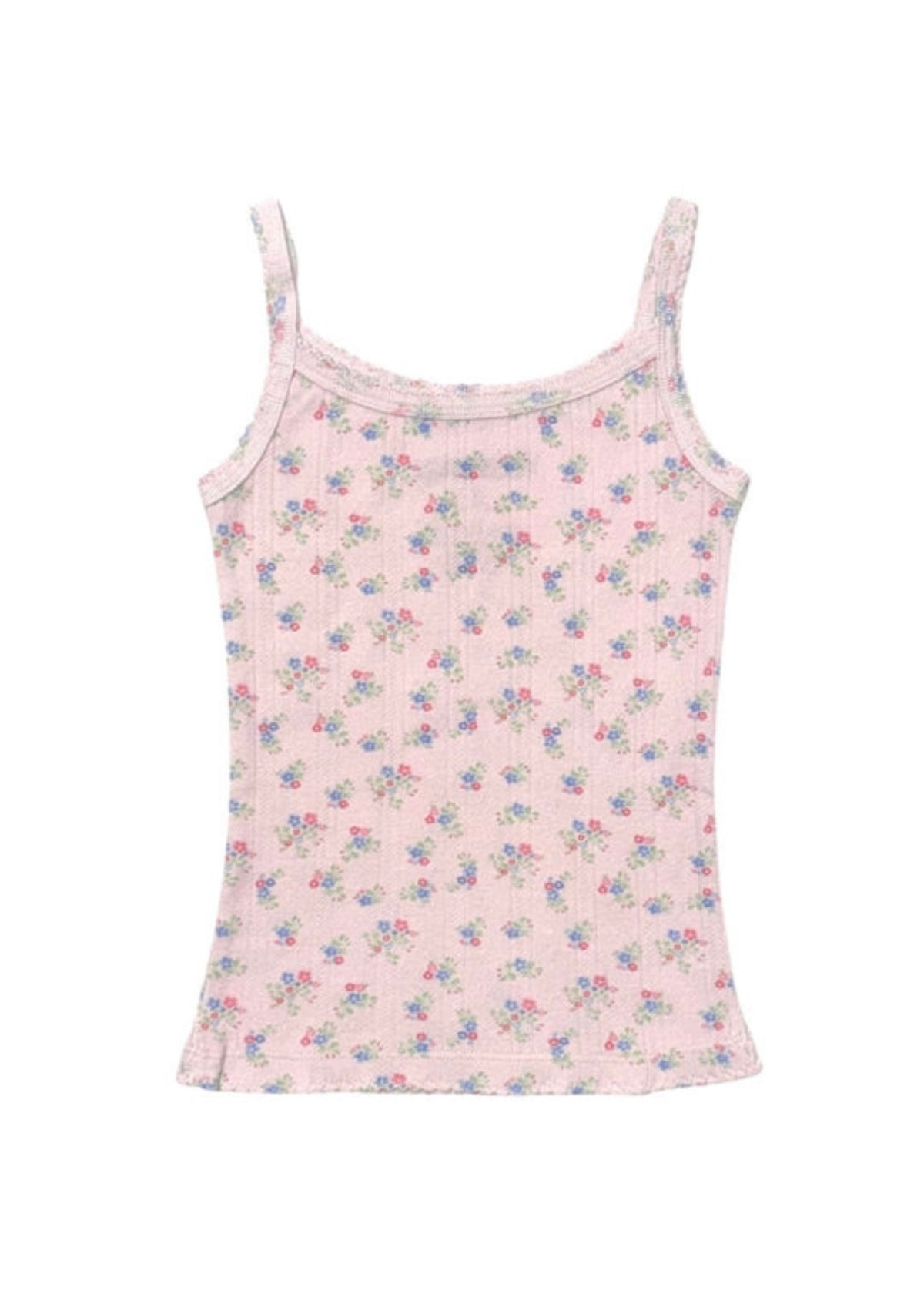 Marina Printed Pointelle Tank Top