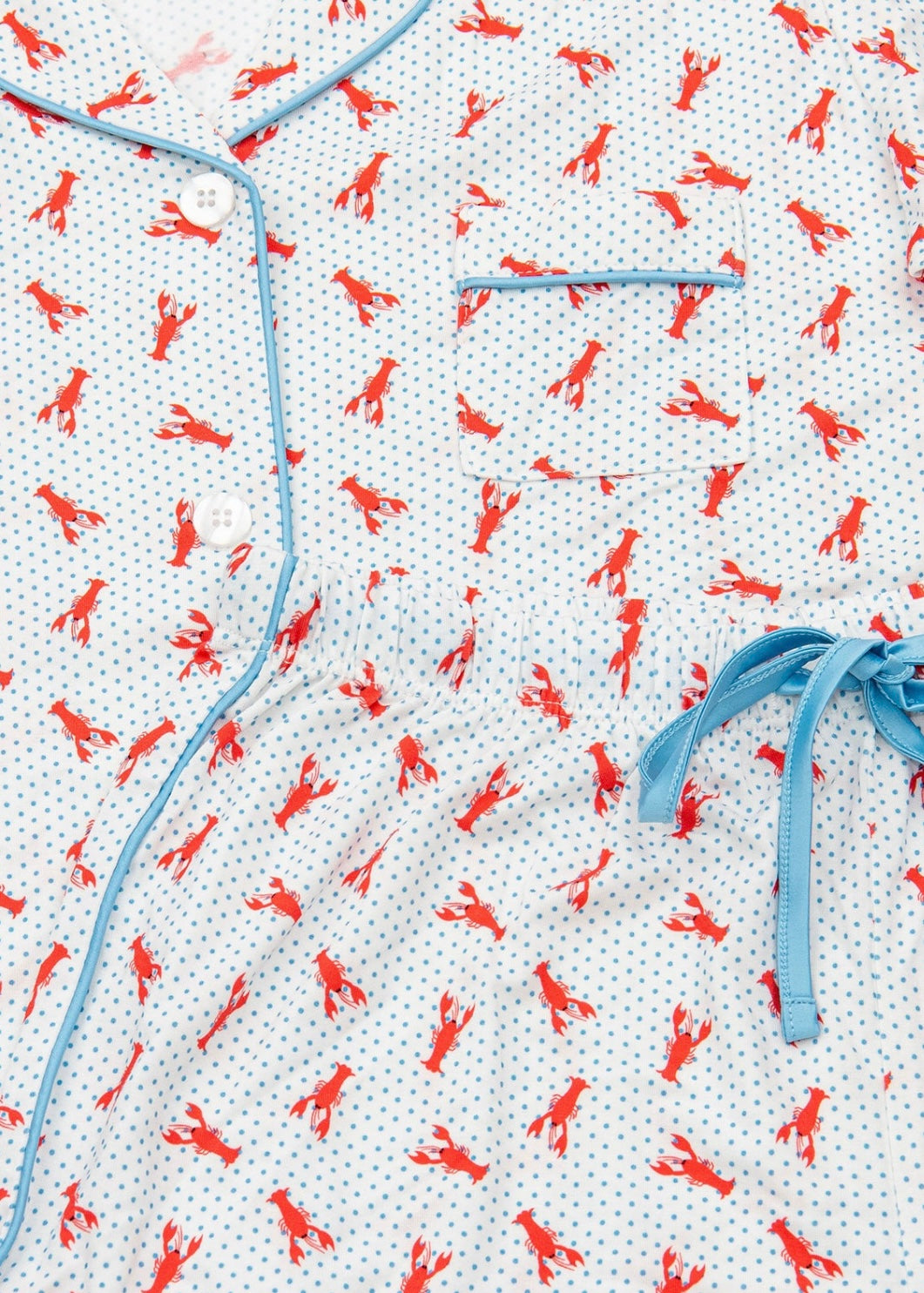 Lynn Lounge Set-Lobster Polka Dot