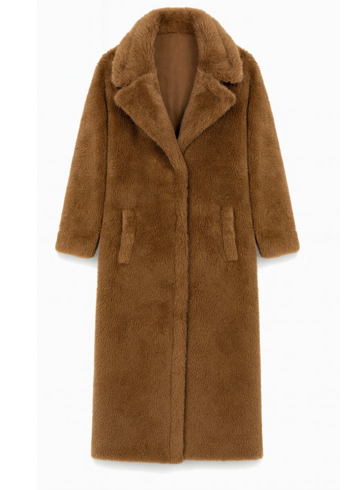 Paddie Long Length Sherpa Coat