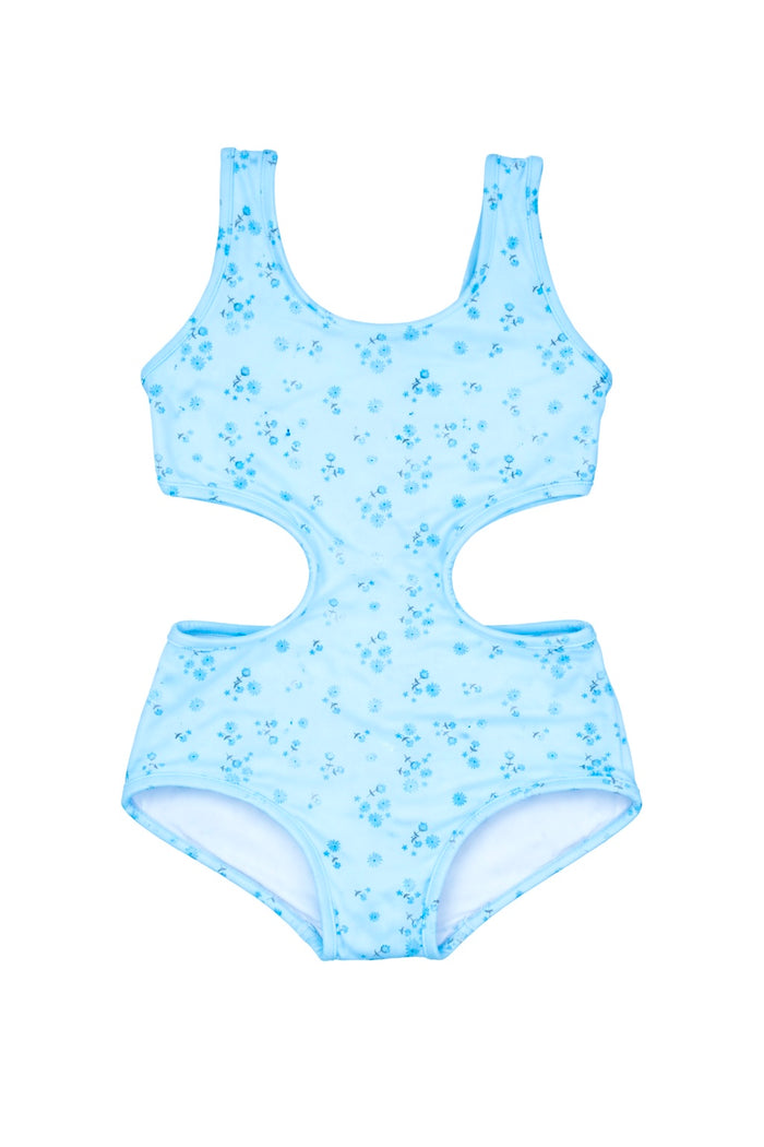 Turks And Caicos Blue Petal One Piece