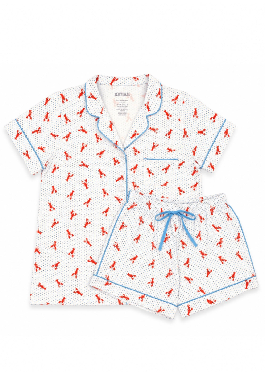 Lynn Lounge Set-Lobster Polka Dot