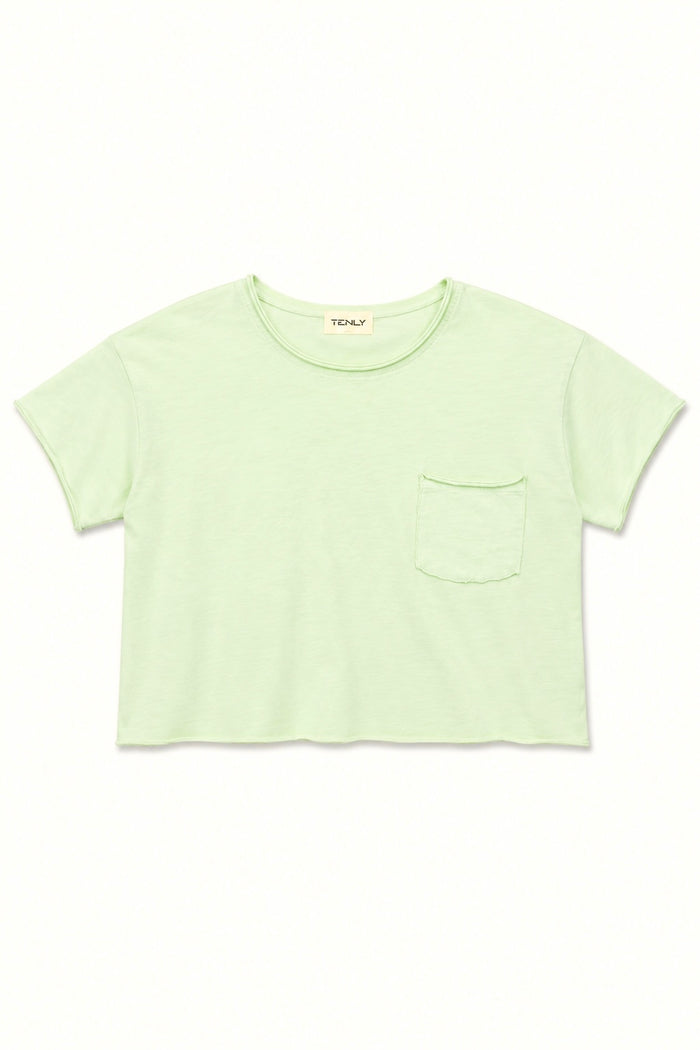 Tenly Raw Edge Pocket Tee
