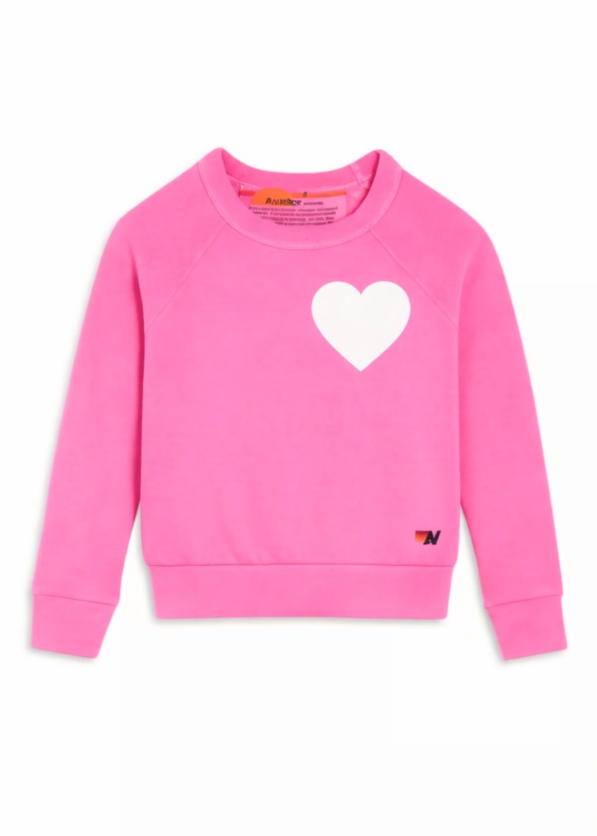 Aviator Nation Heart Print Crew Sweatshirt