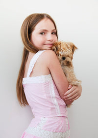 Skylar Pink Heart And Lace Tank