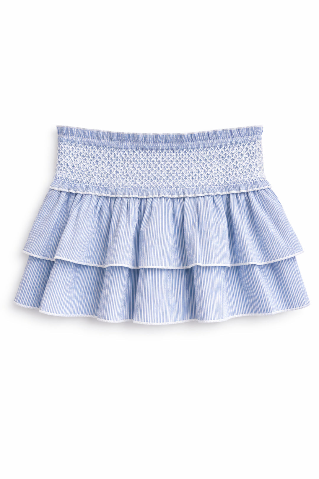 Tween Dominque Printed Smocked Waist Ruffle Skort