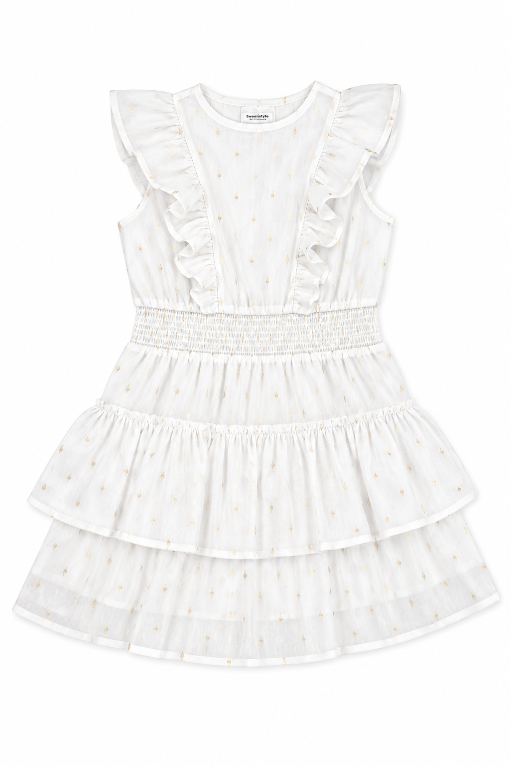 Gold Dust Ruffle Dress