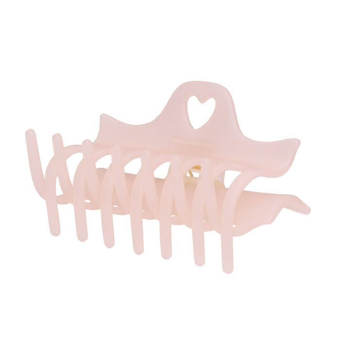 Emi Jay Pink hair clip with a heart design on a white background