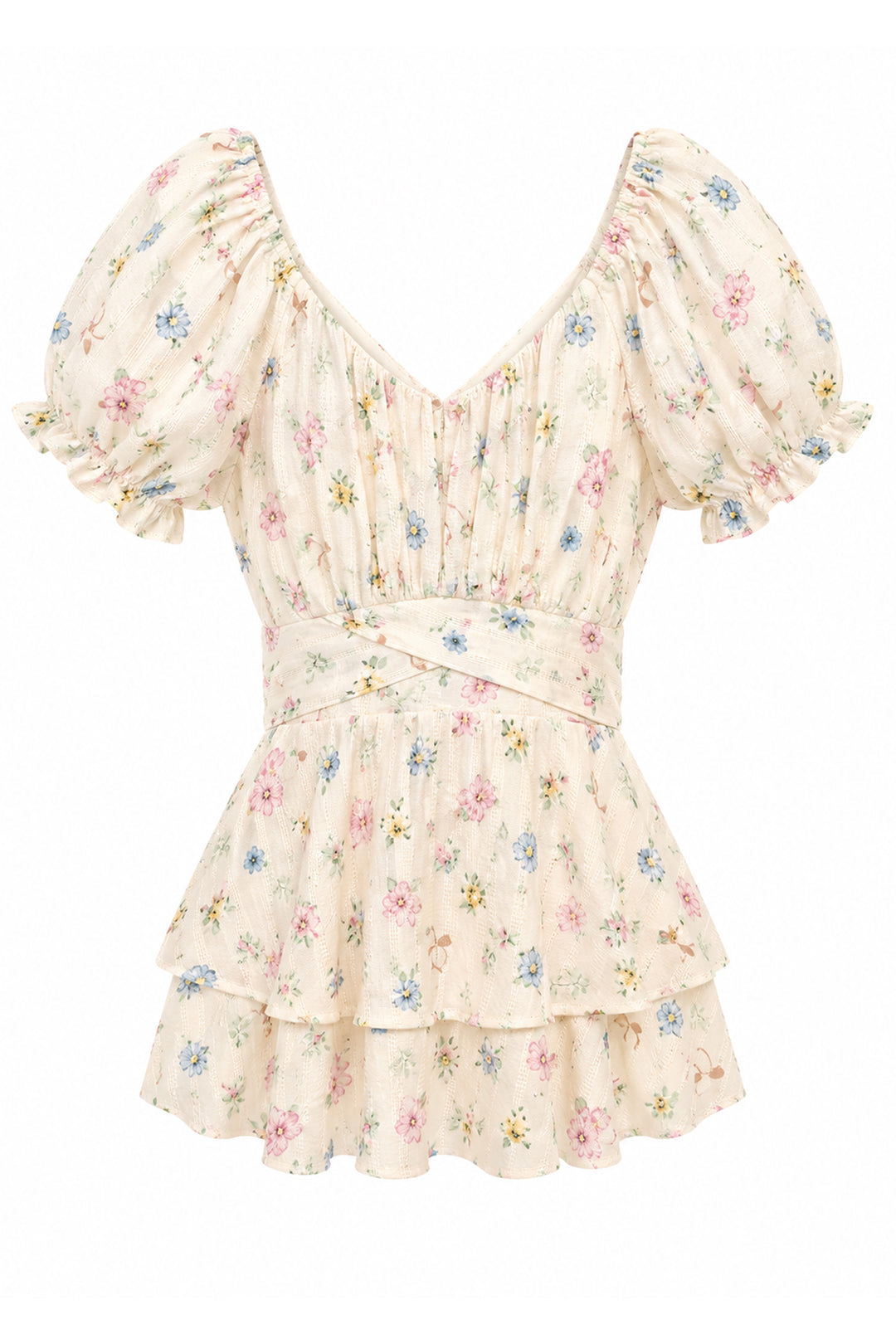 Tween Delilah Dress-Cream Tossed Floral