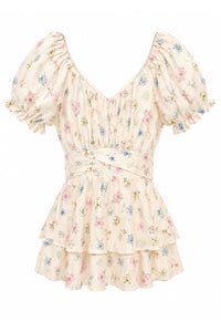 Tween Delilah Dress-Cream Tossed Floral