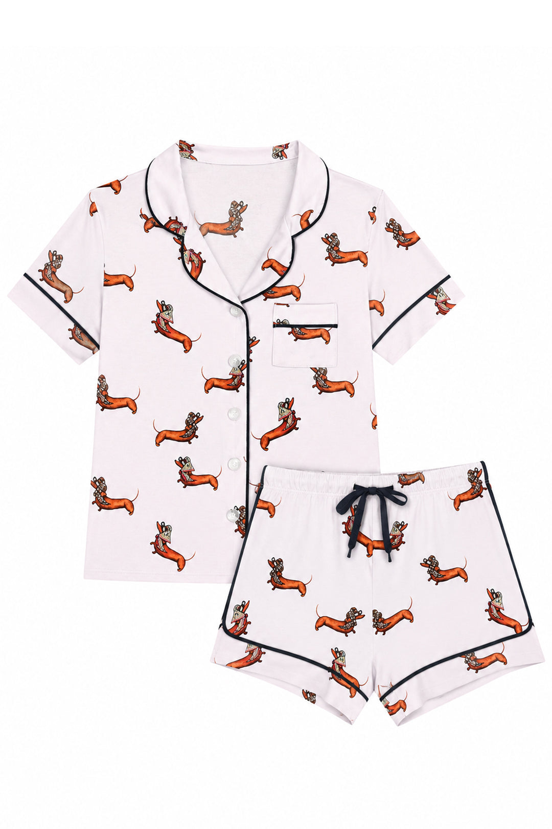 Junior Lynn Printed Lounge Set-Dachshund