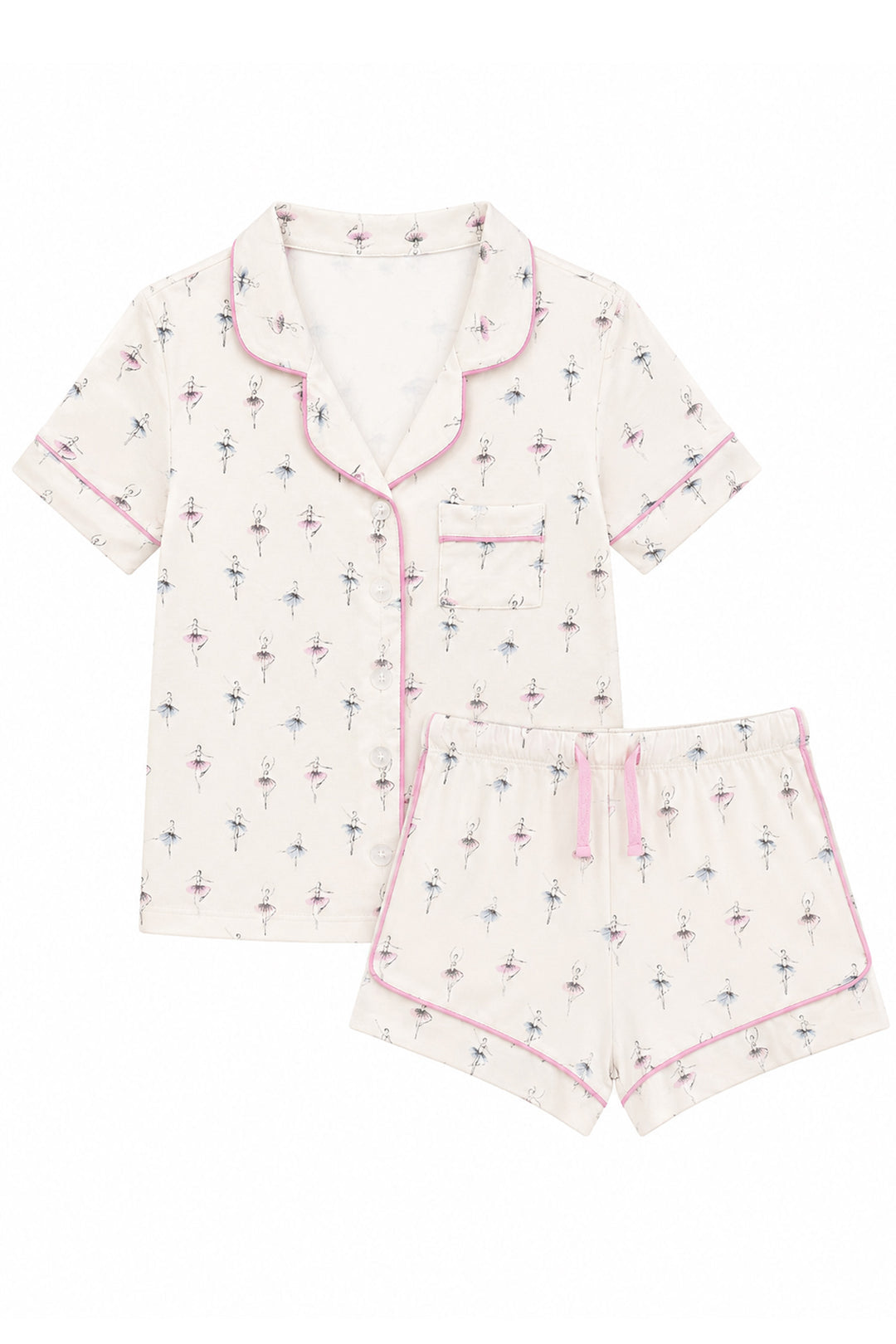 Junior Lynn Printed Lounge Set-Vintage White Ballerina