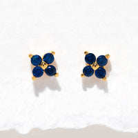 Tiny Sapphire Cluster Studs
