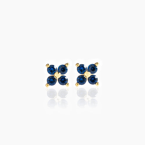 Tiny Sapphire Cluster Studs