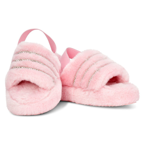 Pink Santa Face Slippers