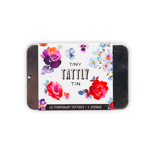 Tiny Floral Tattoo Tin