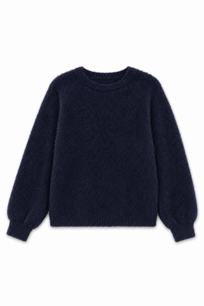 Maya Navy Drop Shoulder Sweater