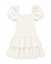 Quinn Winter White Braided Rib Dress